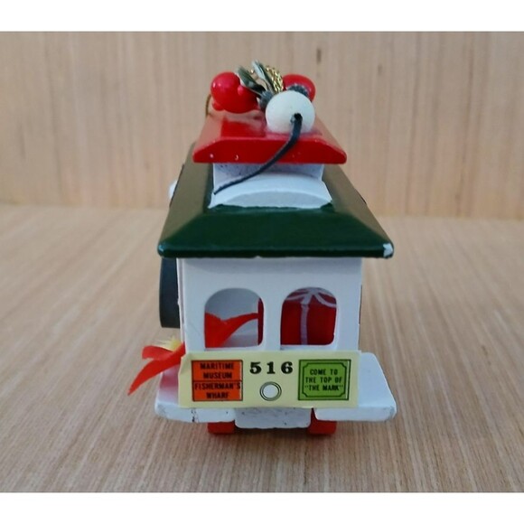 Dog on Choo Choo Train Christmas Ornament Wooden Holiday Tree Decoration - Picture 7 of 10